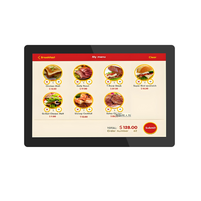 11.6\" Wall Mounted Android Touch Tablet POE Kitchen Order Monitor for Restaurant Kitchen System Animation Graphics Retail Store