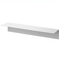 Étagère murale en métal blanc compatible avec les aimants, support mural rectangulaire thermolaqué pour cuisine et cloisons sèches