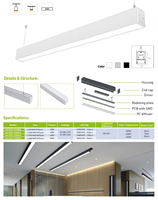 Éclairage LED encastré ETL SAA 45W, corps en aluminium, diffuseur en PC, pour l'éclairage commercial des entrepôts