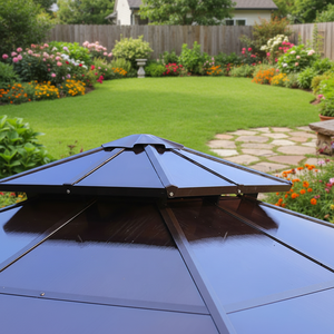 YIZAN YIZAN-3096 Gazebo de <span class=keywords><strong>jardin</strong></span> moderne de haute qualité <span class=keywords><strong>pour</strong></span> l'extérieur, avec <span class=keywords><strong>toit</strong></span> double en alliage d'aluminium, écologique, antirouille, design soigné - Product Image 5