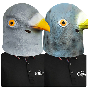Masque de tête d'oiseau en latex fantaisie, gris, pour déguisement de colombe, masques de pigeon pour théâtre, spectacle, mascarade, cosplay - Product Image 1