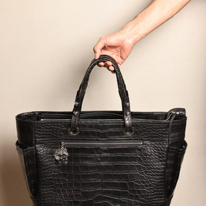 <span class=keywords><strong>Bolso</strong></span> Tote Cuadrado Xiang Nai Nai con Patrón de Cocodrilo Vintage y Herrajes Desmontables, Hecho a Medida, Casual - Product Image 4