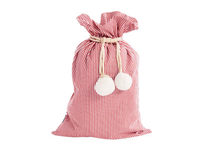 Sac de Noël personnalisé pochette à cordon de grande taille sac de Père Noël en toile de lin à sublimation blanc sac cadeau surdimensionné à pompons en blanc