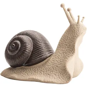 Creative Cute Ceramic Snail Ornaments Coarse Pottery Tea Pet
