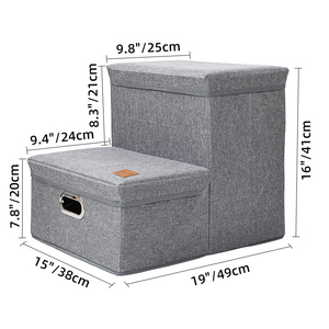 2025 almacenamiento portátil plegable de lujo escalones para mascotas estilo sólido escaleras para perros pequeños y grandes para camas y maletero de coche SUV - Product Image 1