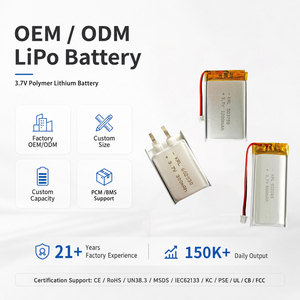 Bateria Lipo Recarregável Segura para Transporte Aéreo UN38.3 MSDS 581938 500mAh 3.7V para Dispositivos Médicos Vestíveis ECG OEM - Product Image 1