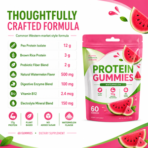 Gomitas Avanzadas con Alto Contenido de Proteína, 17 g por Porción, Aislado de Proteína de Guisante con Minerales Electrolíticos, Gomitas para Gimnasio y Estilo de Vida, OEM - Product Image 6