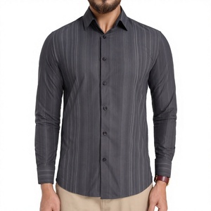 High Quality Men's Classic Casual Cotton Woven Shirt Breathable Office Wear Everyday Use Soft Yarn Dyed Anti-Wrinkle Single - Product Image 6