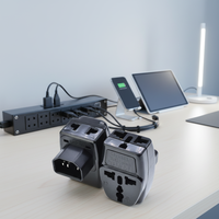 Convertisseur PDU pour ordinateur, prise UPS pour serveur, IEC320-C14, convertisseur 1 à 3, C13 WDS-320