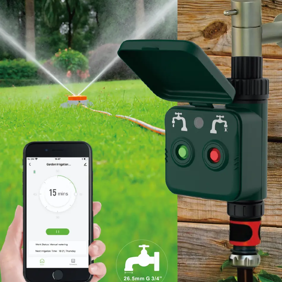 उद्यान पानी टाइमर Zigbee स्मार्ट दूरस्थ नियंत्रक स्वत: पानी समय सिंचाई नियंत्रक
