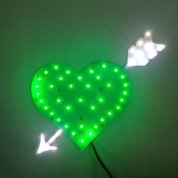 Barre lumineuse à 54led RGB cœur d'amour pour voiture, livraison gratuite, éclairage automobile
