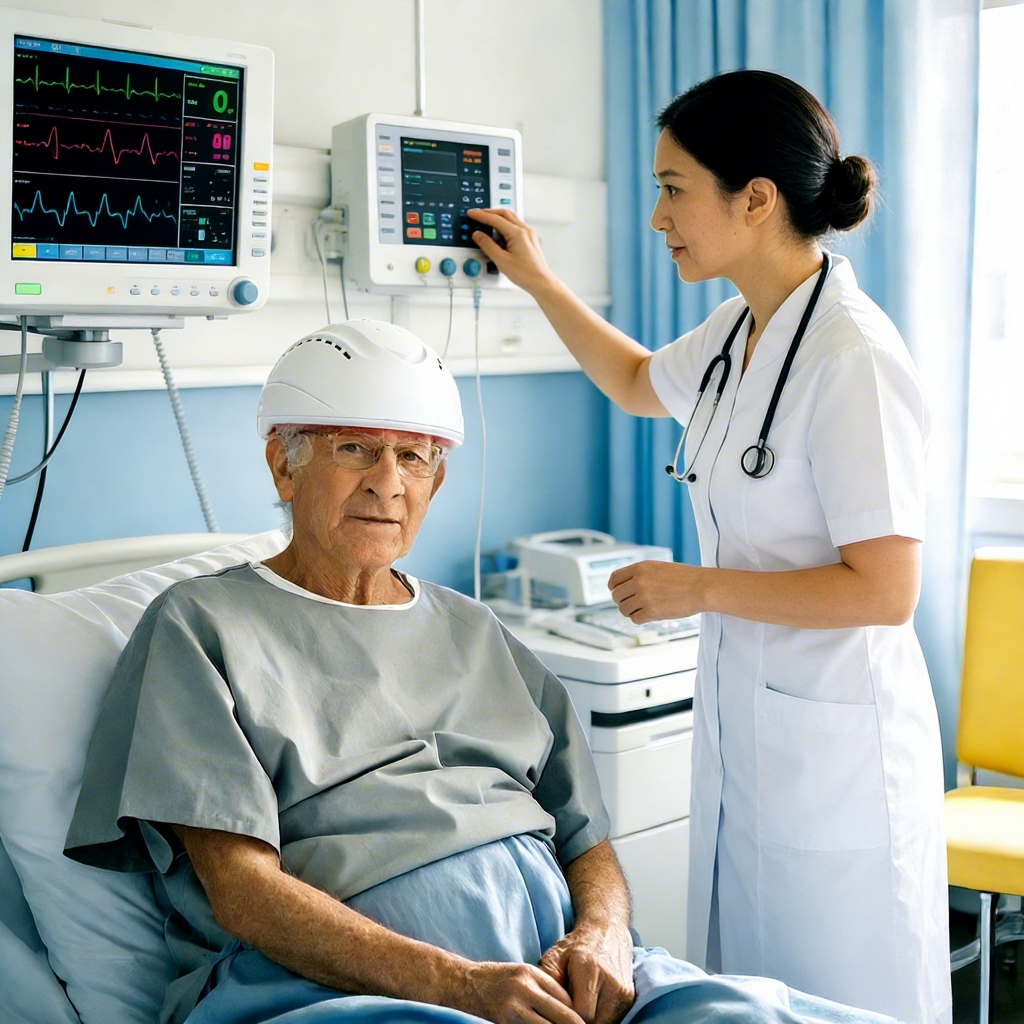 Suyzeko 1070nm Red Near Infrared NIR Light Photobiomodulation PBM Therapy Head Helmet Hat Kit Targeting Parkinson