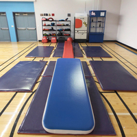 Tapis de gymnastique gonflable personnalisable de 6 à 10 m, imperméable en PVC, prix direct d'usine, tapis de gymnastique gonflable pour tumbling
