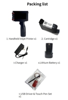 Imprimante jet d'encre portable 1760, hauteur d'impression 25,4 mm, imprimante semi-automatique pour étiquettes de date sur sacs/feuilles/papier/plastique/bois