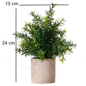 时尚小型仿真室内装饰可爱配件人造植物带盆绿色植物花盆 - Product Image 2