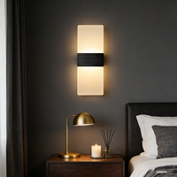 Lampes murales LED en fer, modernes, blanc chaud, en acrylique, pour chambre à coucher, chevet, couloir, escalier, salon, éclairage à intensité variable
