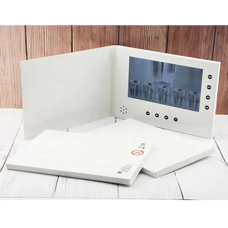 Chinês caseiro 7 polegadas lcd player de vídeo brochura cartão branco para o negócio de marketing de promoção