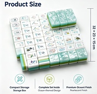 Frisches Acryl-Mahjong-Set Glänzende Amerikanische Mahjong-Steine für Garten-Mahjong-Spaß