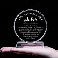 Trophée en cristal de tournesol vierge, vente en gros d'usine, logo personnalisé imprimé UV, avec boîte cadeau, récompense