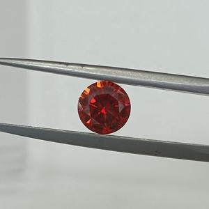 丸い赤いルーズモアッサナイト石カラフル合成ダイヤモンドカラットあたりの競争価格モアッサナイト色 - Product Image 3