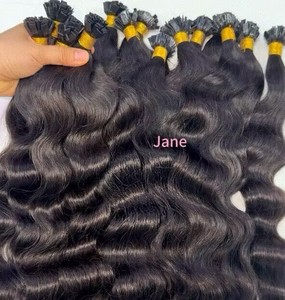 Extensioni di Capelli Umani Vergini Non Trattati Indiani e Cambogiani di Alta Qualità, con Cheratina, Ondulati, Lisci e con Punta a K - In Offerta - Product Image 4