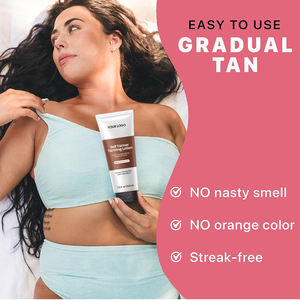 Loción de bronceado sin sol Mineral vegano orgánico de lujo, manteca de karité de hierbas hidratante y té verde para protección antioxidante - Product Image 1