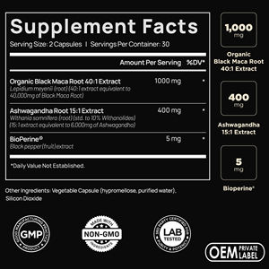 Ashwagandha Capsules Extra Kracht Met Zwarte Maca Wortel Supplement Voor Mannen Vrouwen Maca Peruana Capsules Butt Heup Grote Pillen - Product Image 6