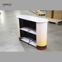 Stand de bannière portable robuste pour produits alimentaires, stand de boulangerie, toile de fond, présentoir pop-up 10x10 avec étagères