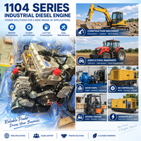 Ensemble moteur diesel turbocompressé 4 cylindres 4,4 L 100 kW 140 CV 2200 tr/min 1104D-E44TA pour machines de construction à usage industriel