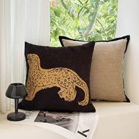 Bantal Hias Vintage Artist & Sarung Bantal Katun, Sarung Bantal Dekoratif, Sisipan Bantal Sofa Chenille Lumbar