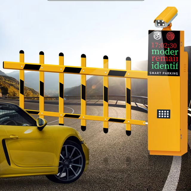 Factory Automatic License Plate Recognition Parking Barrier Gate Steel Integrated Machine for Outdoor Underground Parking Lots