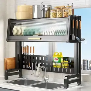 Многофункциональный современный кухонный шкаф современный дизайн поверх раковины сушилка для посуды