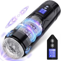 Jouet sexuel pour adultes étanche IPX7, stimulateur masculin télescopique, machine sexuelle à 7 modes de poussée, rotation et vibration, dispositifs de masturbation masculine