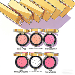 New High Quality Top Makeup <b>Blush</b> High Color Pink Vegan <b>Blush</b> Plate, Silky Vegan <b>Blush</b> - Product Image 2