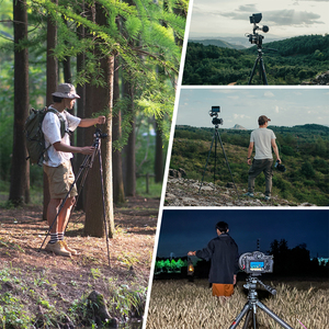 Coman Trọng lượng nhẹ máy ảnh sợi Carbon Tripod xách tay video du lịch Tripod Zero <span class=keywords><strong>V</strong></span> nhỏ gọn Tripod đứng - Product Image 6