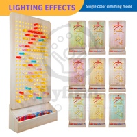 Mur d'activités interactif et coloré avec tiges en acrylique lumineuses, panneau en bois de pin, lumière RVB, jouet éducatif pour salle sensorielle et salle de thérapie
