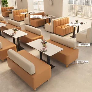 Tùy Chỉnh Thiết Kế Hiện Đại Thương Mại Cà Phê Cửa Hàng Thanh Khách Sạn Nhà Hàng Đồ Nội Thất Bàn Ghế Bộ Gian Hàng Sofa Ghế Vải Ăn Sử Dụng - Product Image 4