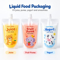 Sac à fermeture éclair liquide de jus recyclable pour poche à bec pour enfants avec impression par gravure modèle uni à usage alimentaire industriel