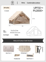 Tente gonflable épaisse pour 5 à 8 personnes, en tissu Oxford, imperméable, résistante aux UV, quatre saisons, installation rapide, portable, une chambre