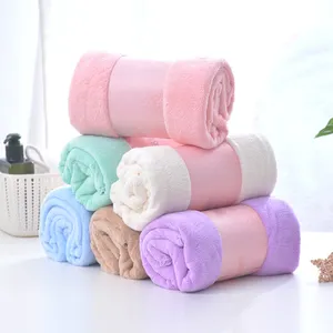 Phòng tắm san hô nhung tắm Poncho bao bì khăn tắm đặt sang trọng trẻ em tắm tắm bông tre khăn Bộ phụ nữ mặc 27x54