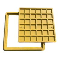 Couvercle de manhole en composite de fibres BMC de grande taille EN124 A15 700x700mm, directement de l'usine, pour le drainage