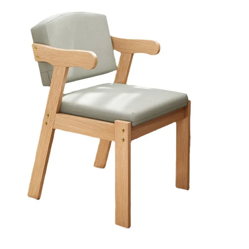 Sedia staccabile in legno massello di alta qualità per la casa da pranzo sedia da studio per il tempo libero con sedile comodo