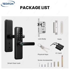 <span class=keywords><strong>Serrure</strong></span> intelligente Tuya compatible Alexa, <span class=keywords><strong>serrure</strong></span> électronique pour locaux locatifs avec autorisation à distance, <span class=keywords><strong>serrure</strong></span> de porte intelligente à empreinte digitale - Product Image 5