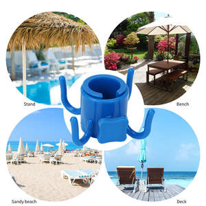 Пляжный солнцезащитный Зонт с крючком для кемпинга, 4 зубцы для полотенец, сумки, шляпы - Product Image 4