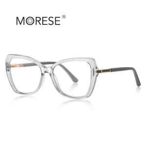 MORESE 2244 Montatura Ottica Bling alla Moda <span class=keywords><strong>con</strong></span> Cerchio Completo in TR90 <span class=keywords><strong>Occhiali</strong></span> <span class=keywords><strong>da</strong></span> <span class=keywords><strong>Vista</strong></span> Marroni Adatti a Tutte le Forme del Viso Anti <span class=keywords><strong>Luce</strong></span> Blu per Uso Quotidiano - Product Image 4