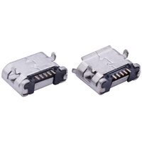 Connecteur USB Micro 5 broches DIP SMD 6,4 mm, prise femelle de type B, couleur argent, cuivre à haute conductivité pour appareils ménagers