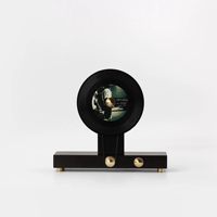 Décoration de disque vinyle en fer forgé de style vintage, petite taille, noire avec accents dorés, pour la maison et l'hôtel
