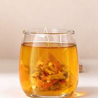 Thé aux herbes Five Fingers Poria, boîte de 210g, 30 sachets pyramidaux, mélange botanique sans sucre, boisson bien-être quotidienne à infuser à chaud