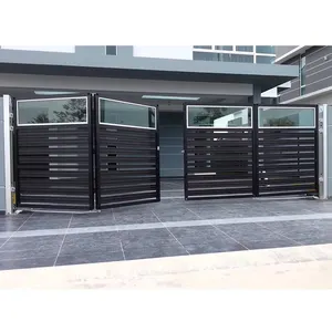 Puertas de entrada de patio residencial, con operados inteligentes automáticos, puerta principal, enrejados, diseños de entrada