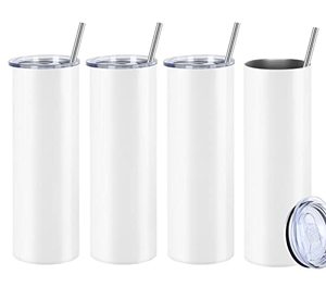Ensemble de gobelets isothermes fins en acier inoxydable de 20 oz avec couvercles, gobelets à eau minces isolés pour personnalisation DIY, noirs - Product Image 4